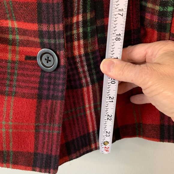 Old Navy Vibrant Plaid Pea Coat - Picture 4 of 9